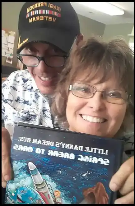 Book Author and Veteran David Haave with friends Boonville MO USA -- David Haave